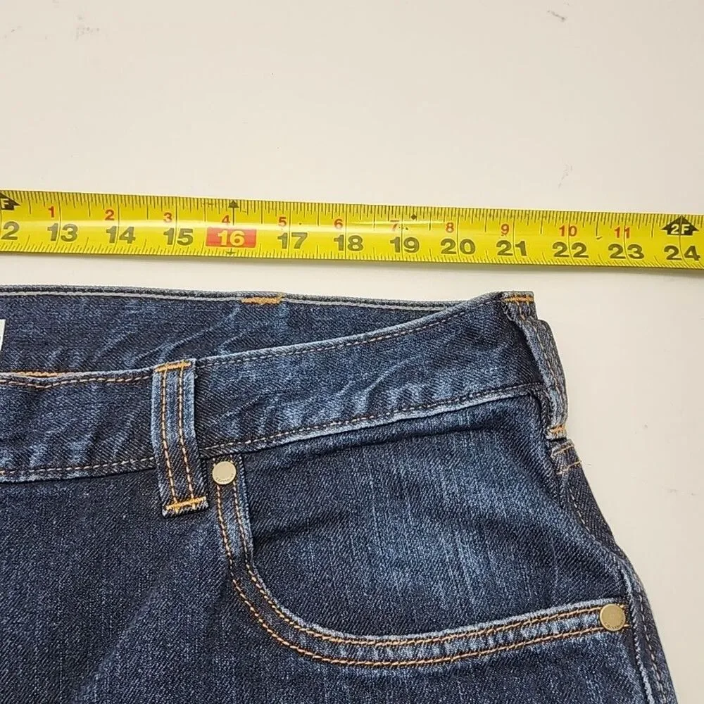 Carhartt Jeans Men Size 42 x 30 Relaxed Fit Dark Wash Cotton Blue Denim BD5119